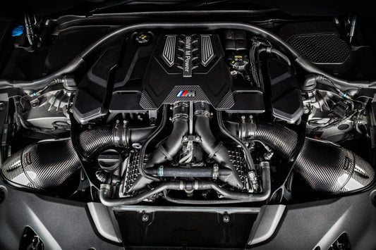 BMW F9X M5 M8 Black Carbon intake with shrouds