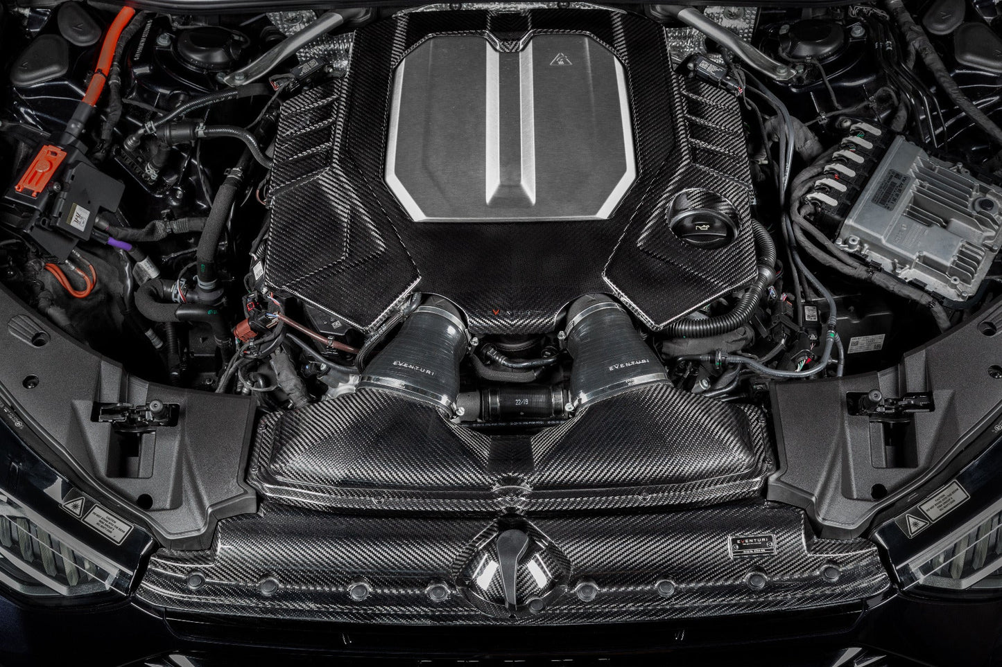 Audi C8 RS6 RS7 Black Carbon Engine Cover